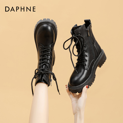 达芙妮马丁靴厚底短靴