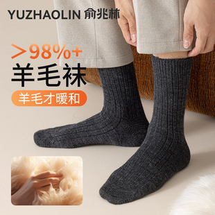 【98%美利奴羊毛】袜子男士秋冬季保暖中筒袜防臭吸汗东北加厚款