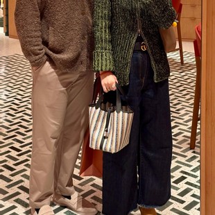 手工蜡线缝制刺绣菜篮子包布拼皮picotin18水桶包休闲通勤百搭包