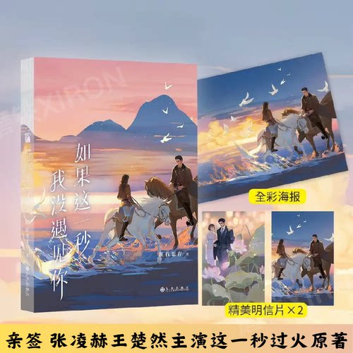 【限量50亲签】如果这一秒，我没遇见你 匪我思存 张凌赫王楚然主演这一秒过火原著 随书附赠海报+明信片 华文FX
