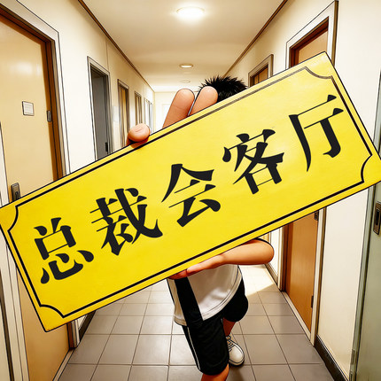 总裁会客厅东楼经理室三角洲魔丸宿舍寝室门牌定制个性创意搞笑牌