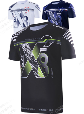 新款胜利VICTOR羽毛球服男女威克多比赛训练运动短袖T恤速干40043