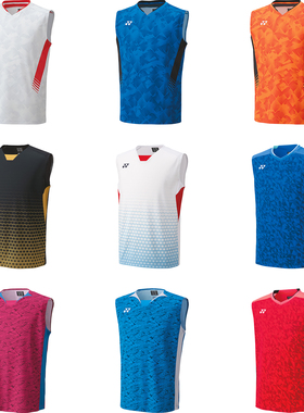 YONEX尤尼克斯yy羽毛球服男日本队大赛服无袖桃田新款10658/10659