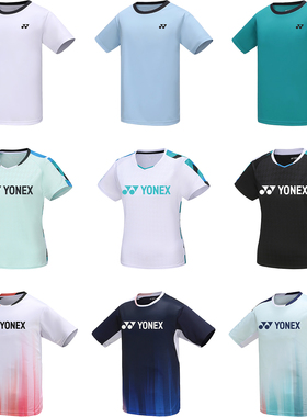 新款YONEX尤尼克斯yy羽毛球服男女短袖比赛团购速干运动T恤115014