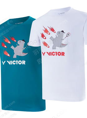 2024新款VICTOR胜利羽毛球服短袖T恤男女速干运动服威克多T40032
