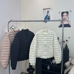 立领90白鸭绒羽绒服2025冬新款短款排骨外套显瘦女欧货高品质时尚