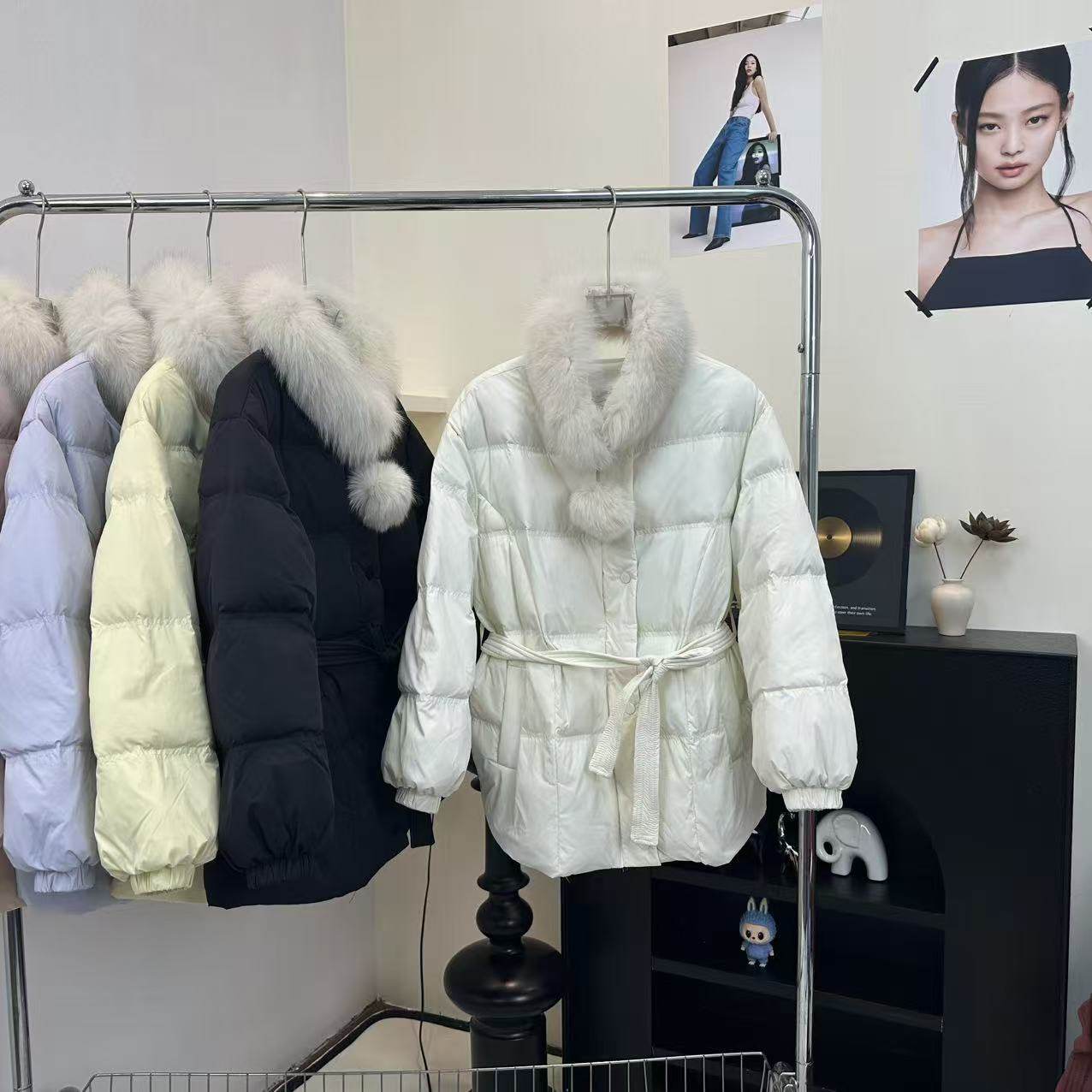 围脖甜美韩版中长款真狐狸毛领