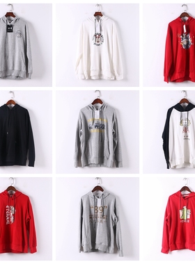 单件系列 春秋款新品专柜库存折扣多款式休闲连帽男女款卫衣D579