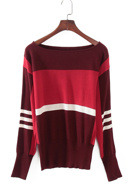 G系列 春秋新款品牌女装库存折扣撞色色块套头针织衫F1682A