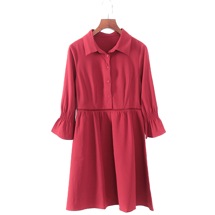 韩版学院风收腰连衣裙