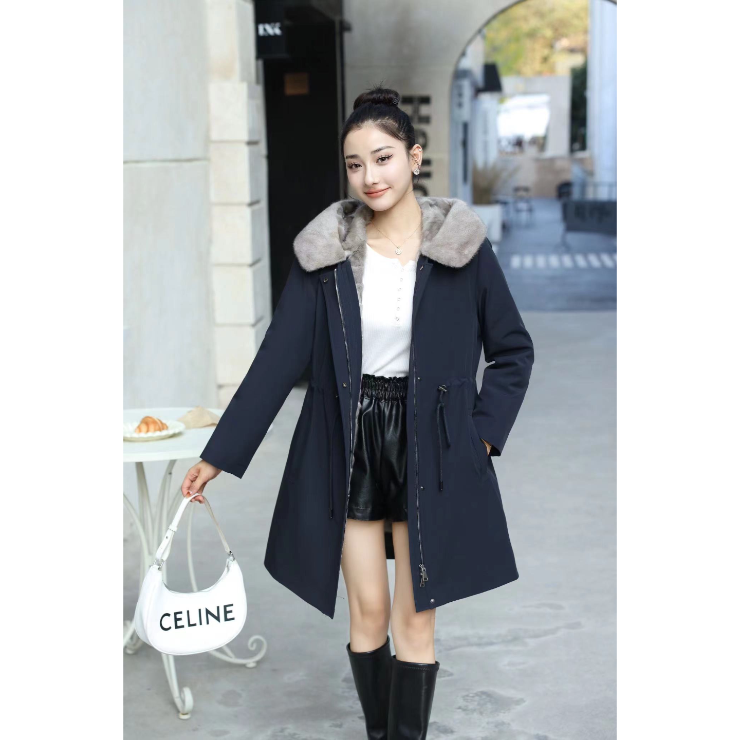 派克服女2026新款可拆卸真水貂毛内胆冬季尼克服女整貂貂皮草大衣