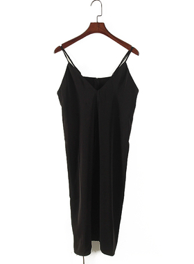 纳系列 夏季新款女装高端品牌库存折扣内外两穿吊带连衣裙Y3267A