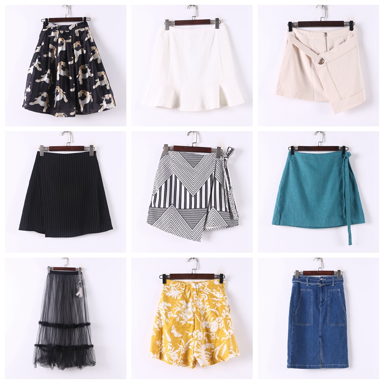 单件系列 春夏新款品牌库存折扣多款式韩系通勤百搭女式半裙D975