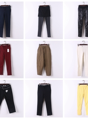 单件系列 秋冬新品库存折扣多款式修身显瘦简约百搭女式长裤D705