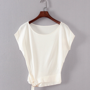 库存折扣时尚 品牌女装 通勤白色针织上衣F1740A 春夏新款 碧系列