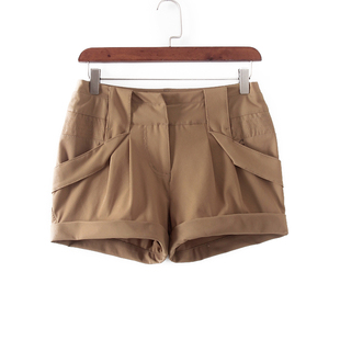 小众休闲短裤 贝系列 设计款 品牌库存折扣女装 F378B 春夏新款