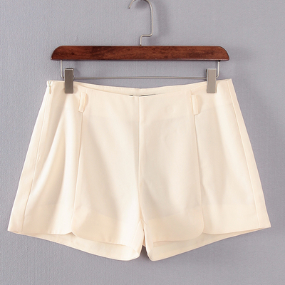 品牌系列 夏季新品专柜女装库存折扣简约百搭修身纯色短裤F1436C