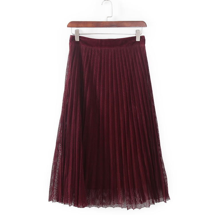 索系列长裙优雅百褶长裙