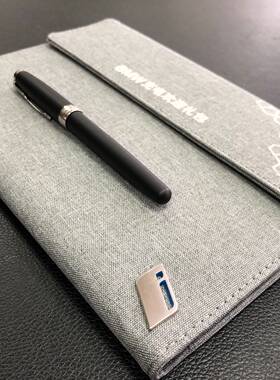 宝马原装欢迎礼包布艺灰色文件夹