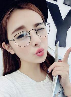 圆形复古文艺眼镜架白敬亭同款