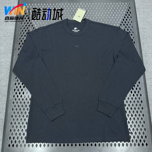 耐克/Nike 男子针织刺绣宽松运动休闲重磅长袖套头T恤 DO7391-010