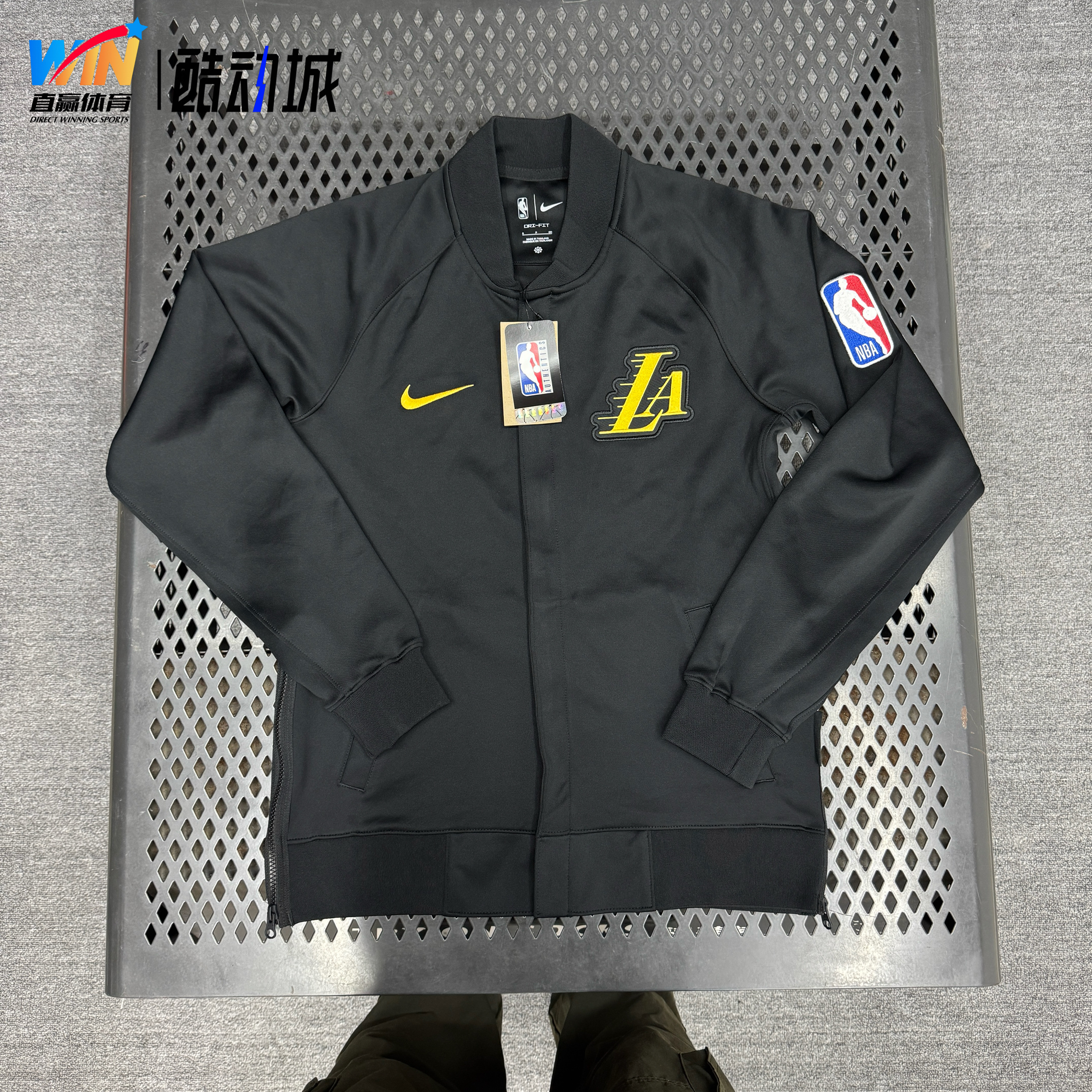 耐克/Nike 洛杉矶NBA湖人队篮球热身男士速干夹克外套DX9382-010