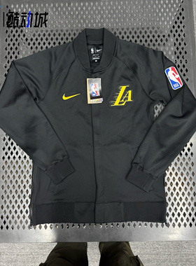耐克/Nike 洛杉矶NBA湖人队篮球热身男士速干夹克外套DX9382-010
