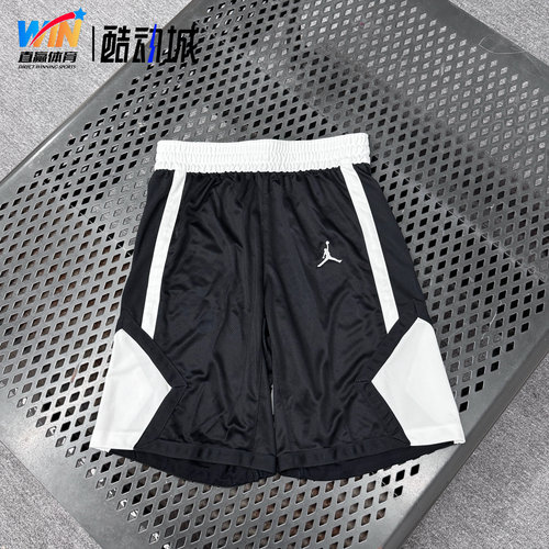 Nike AIR JORDAN 男子修身美式AJ黑白透气篮球运动短裤AR4321-012