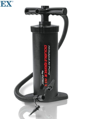 原装正品INTEX-68605大号手动充气泵(可抽气)三气嘴手泵可充床垫