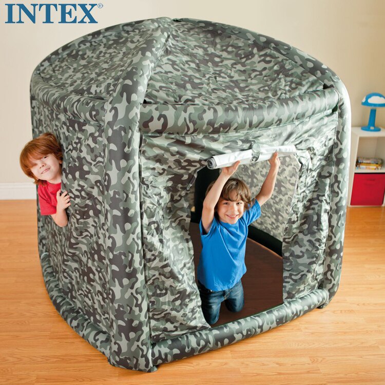 原装正品intex迷彩充气玩具屋