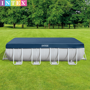 原装正品INTEX方形管架游泳池盖布水池盖子防尘盖遮雨布加厚