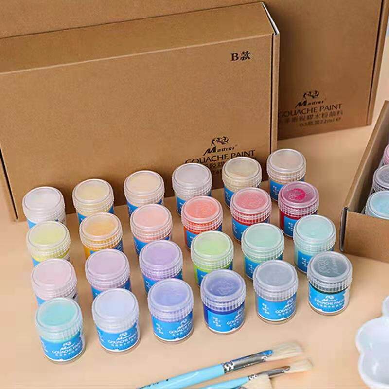 青竹美邦祈富马蒂斯脱胶水粉颜料设计色彩用料单瓶22ml美术生艺考