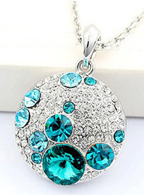 水晶红色女士米老鼠明星款项链