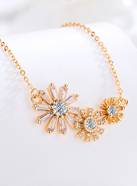 闪亮短款甜美风女士生日礼物项链