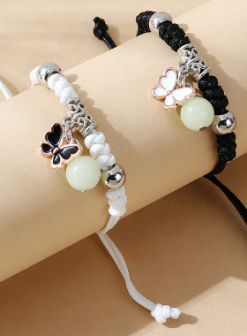 时尚风闪亮蝴蝶百搭饰品夜光珠