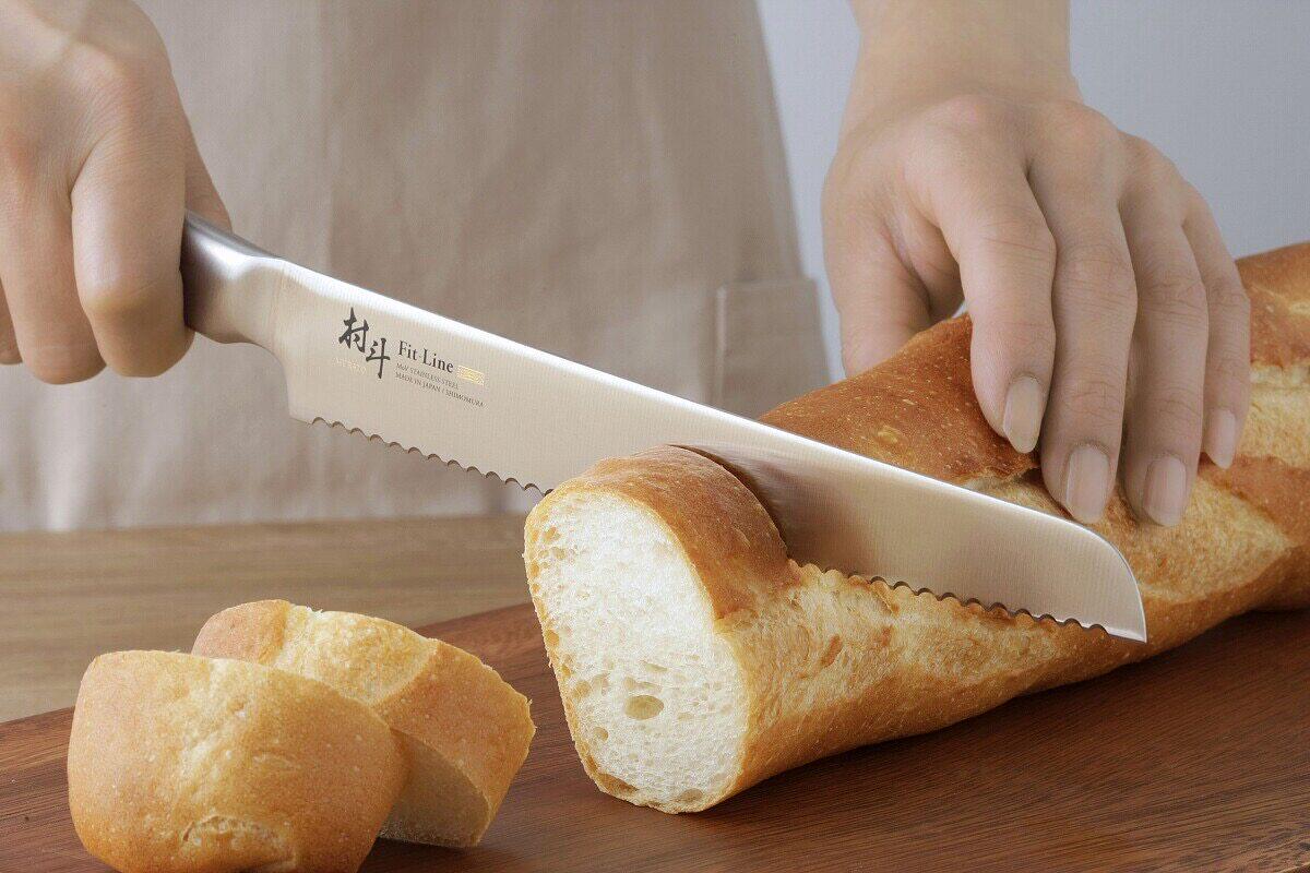 日本制燕三条村斗全不锈钢面包刀家用吐司刀烘焙用锯齿刀具蛋糕刀