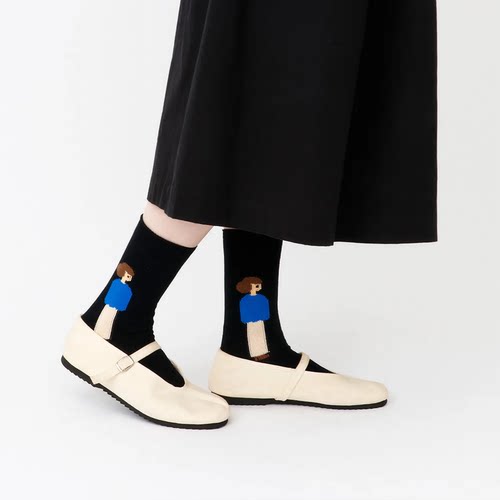 [官方正品]日本进口French Bull男孩女孩小众小腿袜全棉舒适