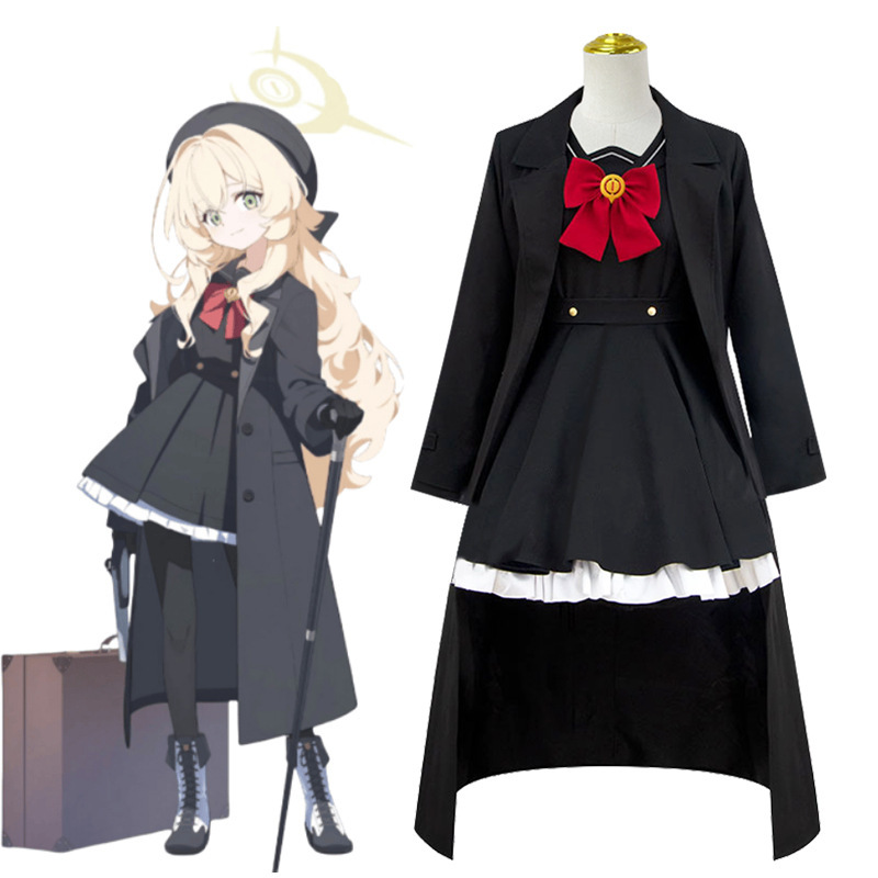 碧蓝档案cos笑面教授同款服眯眯眼cosplay制服全套万圣节演出服饰