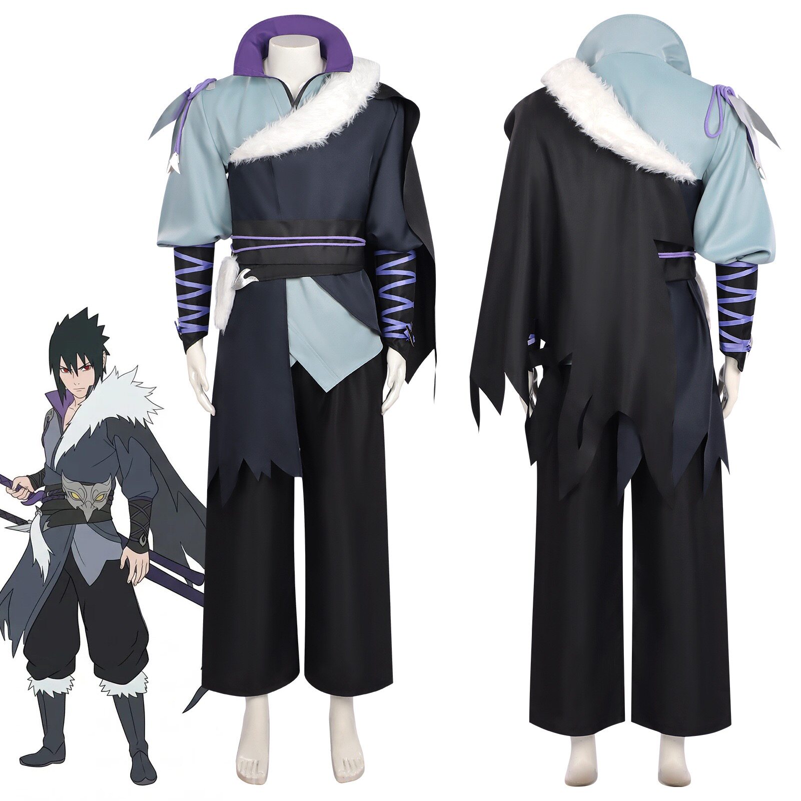 火影忍者cos服侠隐宇智波佐助二次元cosplay游戏角色服图片