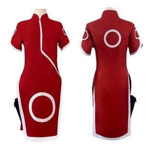 火颖忍者春野樱cos服小樱红色旗袍战斗服cosplay动漫服装扮演服