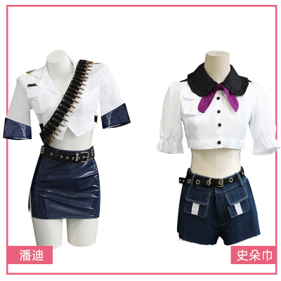 吊带袜天使cos服 潘迪 史朵巾女警Stocking手办同款全套服装性感