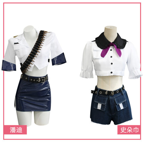 吊带袜天使cos服 潘迪 史朵巾女警Stocking手办同款全套服装性感