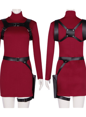 生化危机4重置版艾达王cos服 Ada Wong 红色连衣裙角色游戏扮演服
