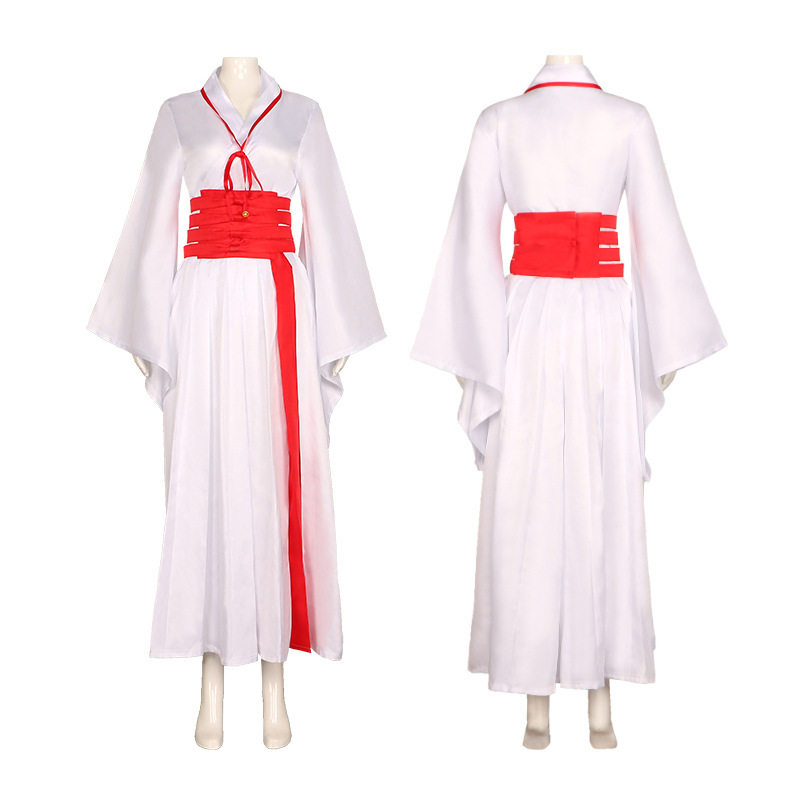 动漫新番地狱乐cos服山田浅右卫门佐切白色和服套装cosplay万圣节