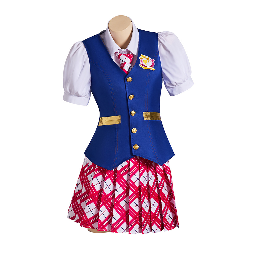 真人电影芭比cos服公主学院校服德兰西Barbie连衣裙cosplay服装