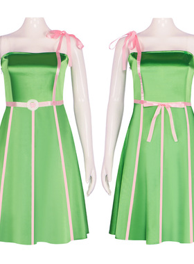 Barbie芭比绿色连衣裙cos服芭比沙滩全套cosplay万圣节角色扮演服