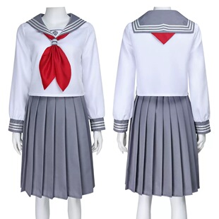 新款寂静岭深水雏子灰色jk裙cos服 二次元游戏清水雫cosplay裙子