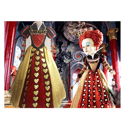 爱丽丝梦游仙境2红桃皇后cosplay圣诞节服装成人美女与野兽