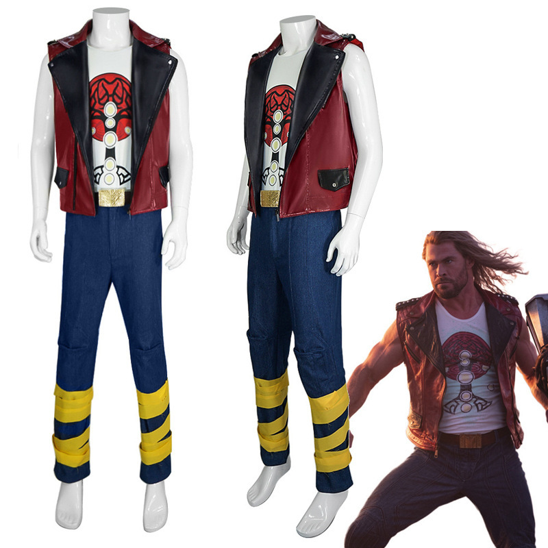 雷神4爱与雷霆Thor 朋克背心索尔同款战斗服cosplay服装