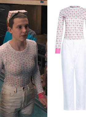 怪奇物语 5 cos服 Stranger Things 小11同款cosplay万圣节扮演服